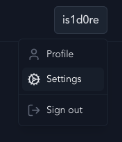 Dreamborn user dropdown
