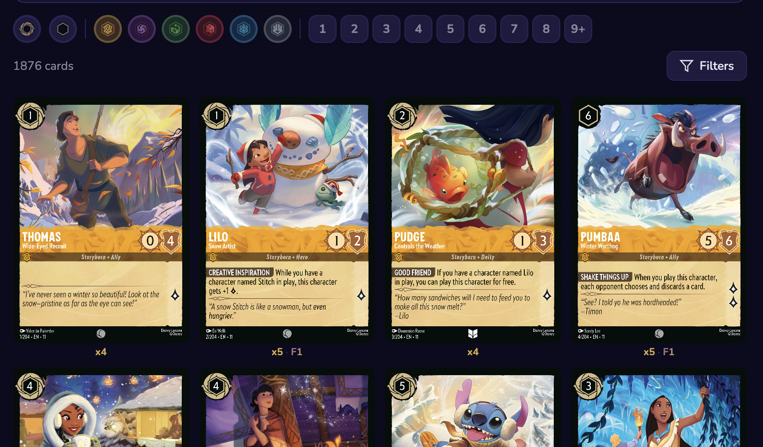 Collection tab
